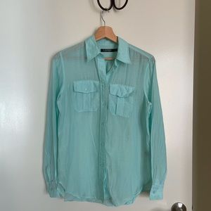 Ralph Lauren Aqua Green Cotton Shirt